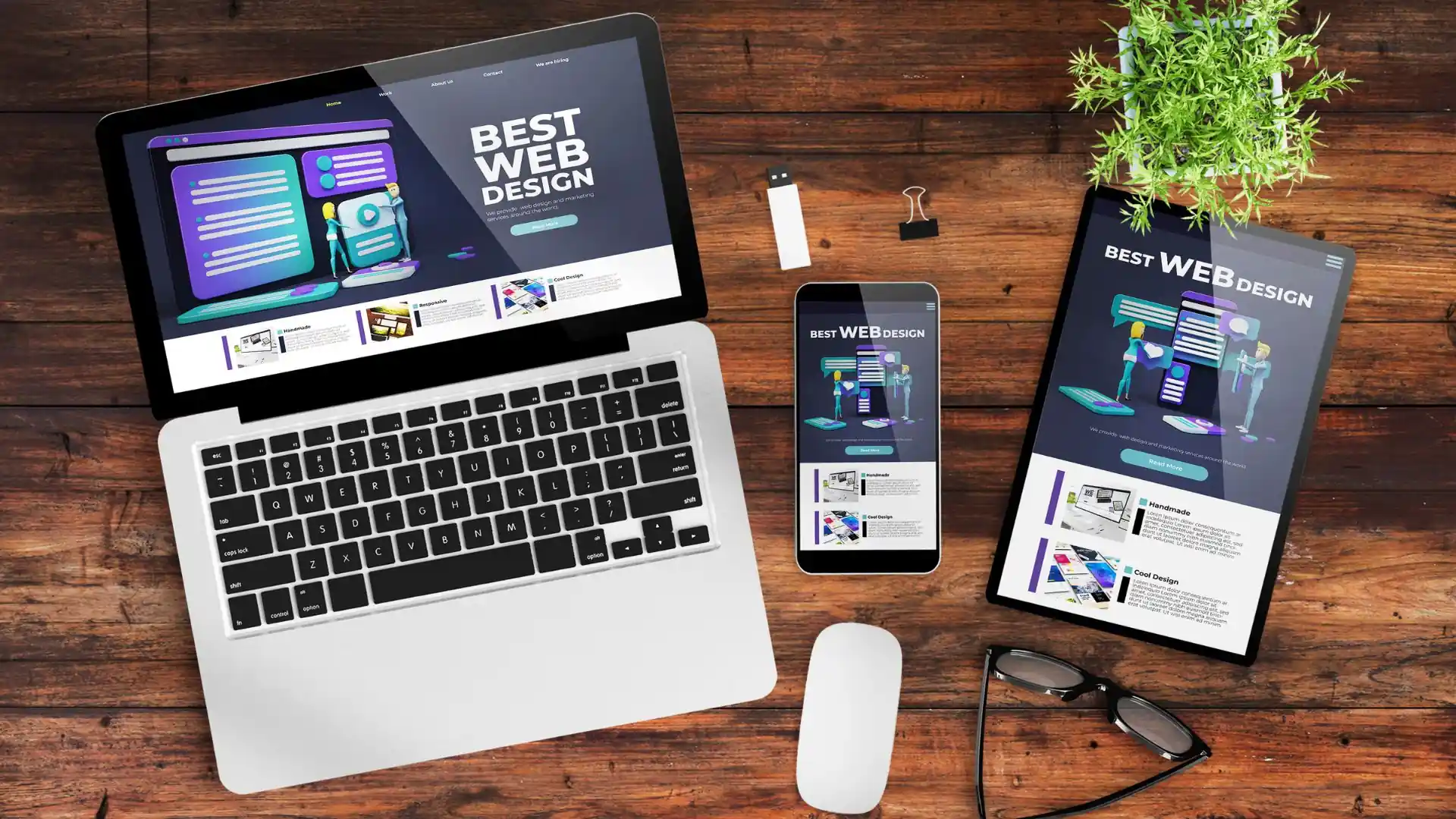 Modern web development workspace