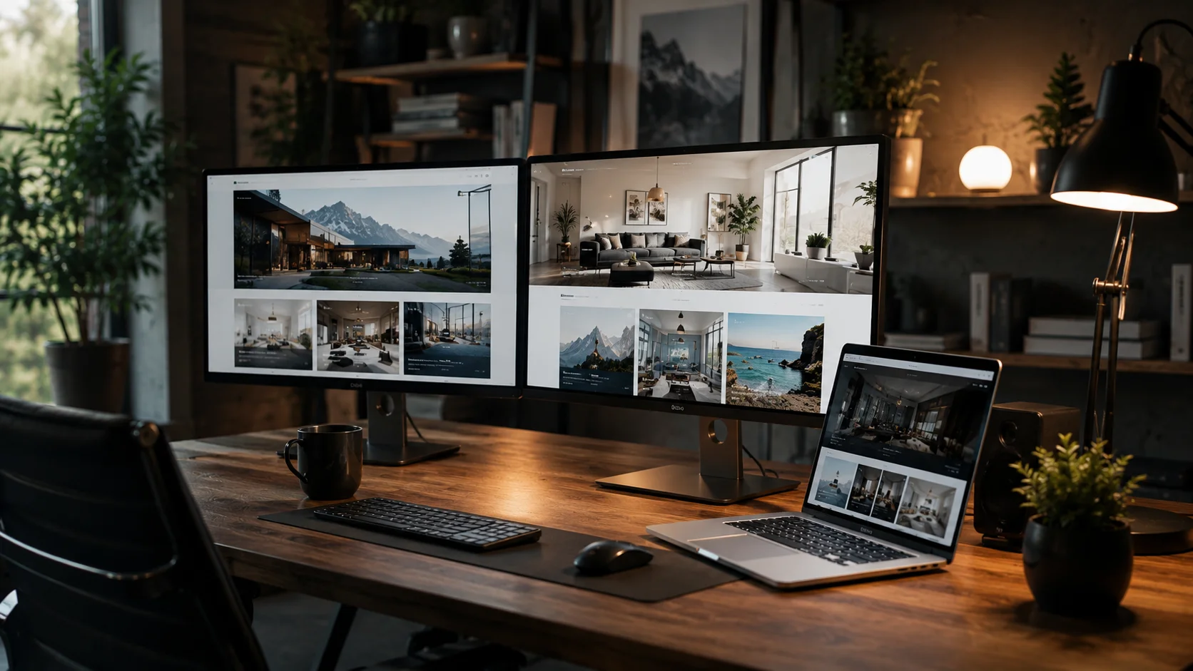 Modern web design interface
